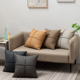 Luxury Tech Fabric Sofa Cushion Waterproof Faux Leather Wash-Free Pillow for Living Room Bedroom Bedside and Lumbar Support