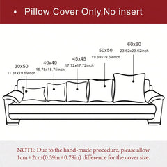 1pcs Khaiki Chenille Cushion Cover 30x50CM Striped Geometric Throw Pillow Cover Decor Home Cushion for Sofa Bed Pillowcase