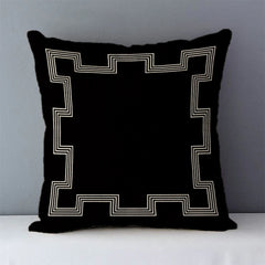 Cozy Cushion Cover Black Geometric printed European Retro home decorative Pillow case for sofa/bed square Pillowcase 45x45cm YLA