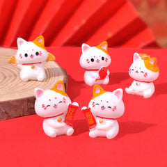 Micro Landscape Ornaments, Cute Lucky Cat Resin Crafts, Car Center Console Ornaments, Home Decoration Gifts