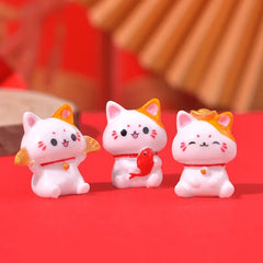Micro Landscape Ornaments, Cute Lucky Cat Resin Crafts, Car Center Console Ornaments, Home Decoration Gifts