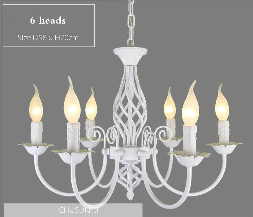 Retro Industrial Chandelier Light 3/4/5/6 heads European Wrought Iron Lamps For Living Room Bar Restaurant E14 Lustre Luminaria