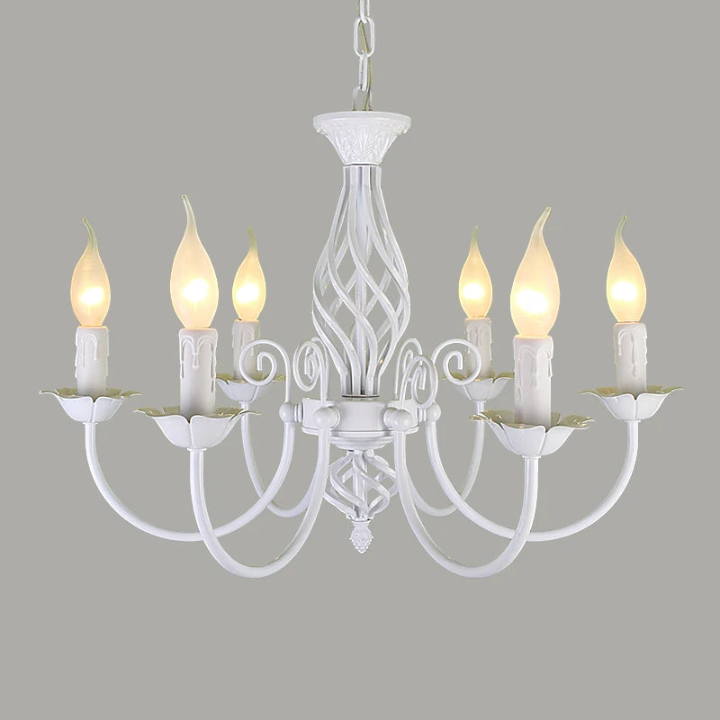 Retro Industrial Chandelier Light 3/4/5/6 heads European Wrought Iron Lamps For Living Room Bar Restaurant E14 Lustre Luminaria