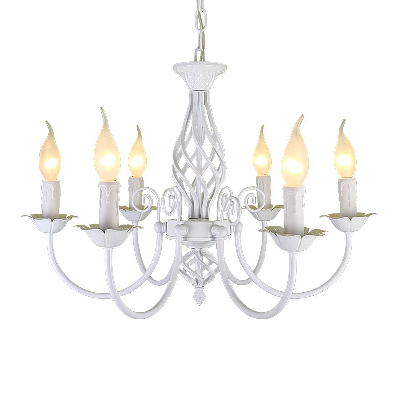 Retro Industrial Chandelier Light 3/4/5/6 heads European Wrought Iron Lamps For Living Room Bar Restaurant E14 Lustre Luminaria