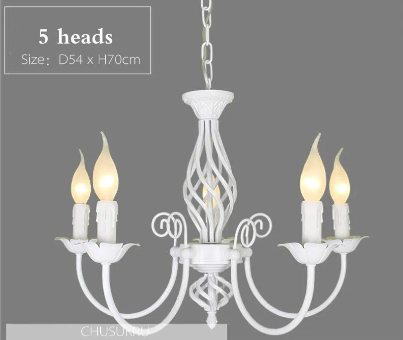 Retro Industrial Chandelier Light 3/4/5/6 heads European Wrought Iron Lamps For Living Room Bar Restaurant E14 Lustre Luminaria