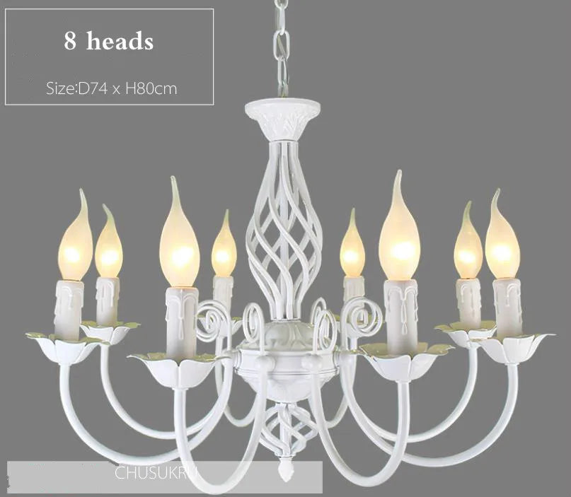 Retro Industrial Chandelier Light 3/4/5/6 heads European Wrought Iron Lamps For Living Room Bar Restaurant E14 Lustre Luminaria