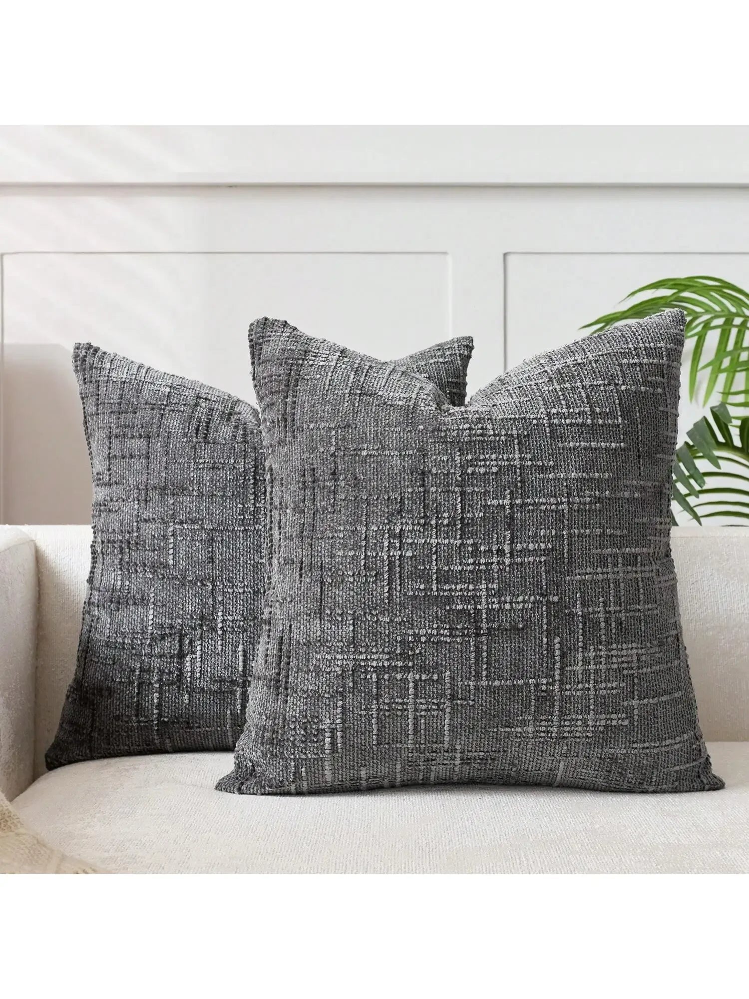 1pcs Khaiki Chenille Cushion Cover 30x50CM Striped Geometric Throw Pillow Cover Decor Home Cushion for Sofa Bed Pillowcase