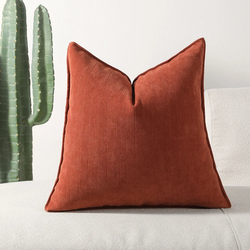 MACT Decorative Pillow Covers Soft Chenille Couch Throw Pillow Cushion Covers with Elegant Design for Sofa Bedroom Living Room