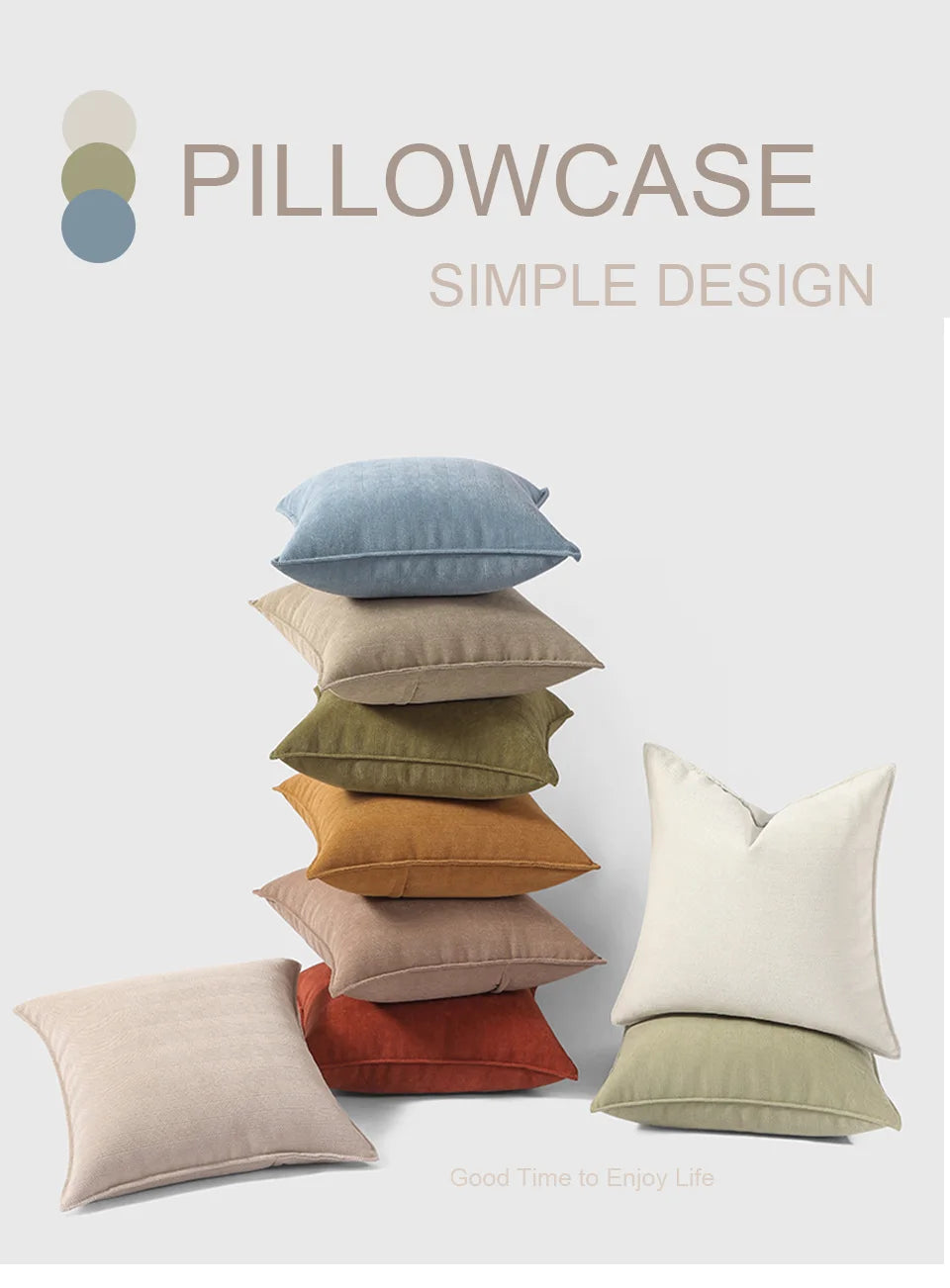 MACT Decorative Pillow Covers Soft Chenille Couch Throw Pillow Cushion Covers with Elegant Design for Sofa Bedroom Living Room
