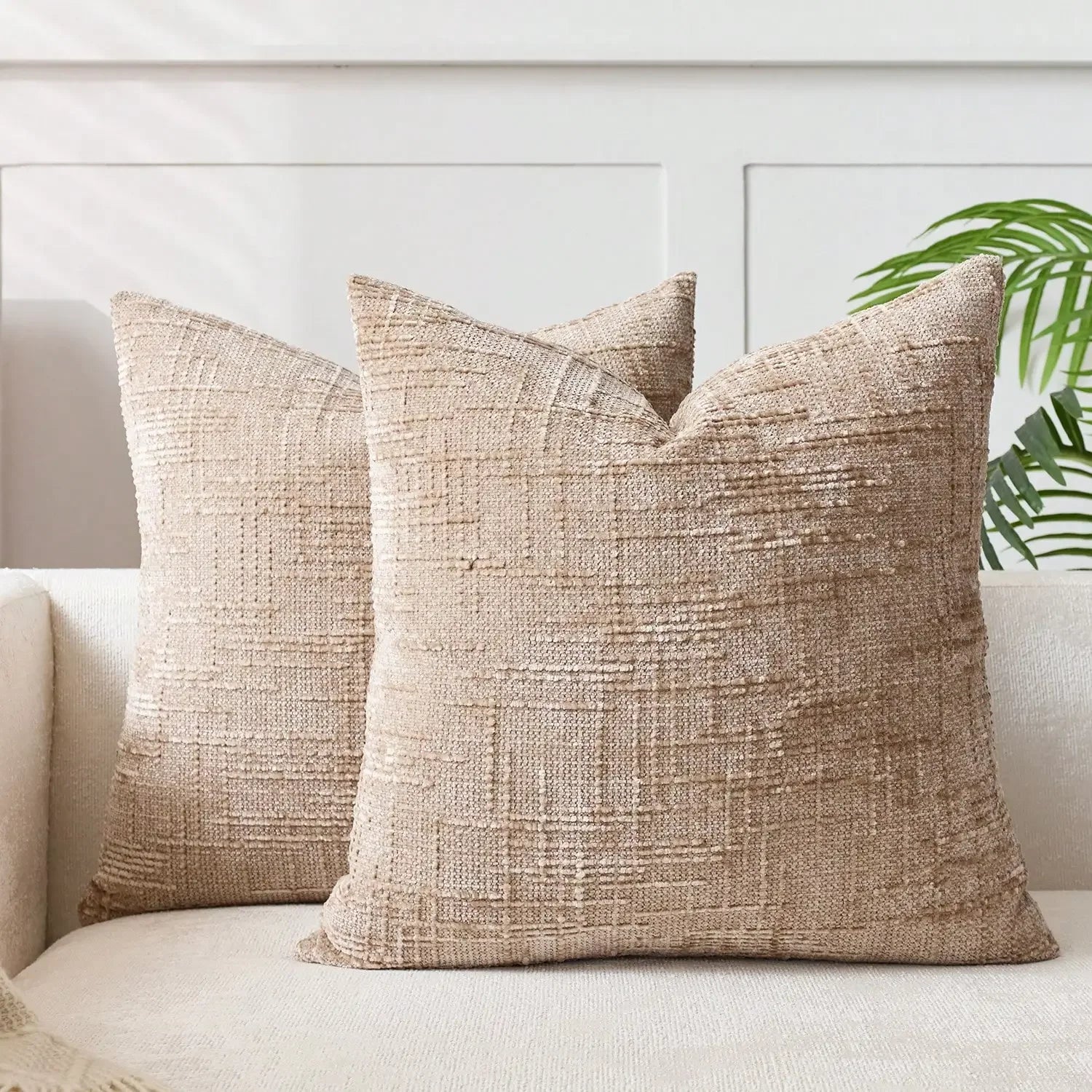 1pcs Khaiki Chenille Cushion Cover 30x50CM Striped Geometric Throw Pillow Cover Decor Home Cushion for Sofa Bed Pillowcase