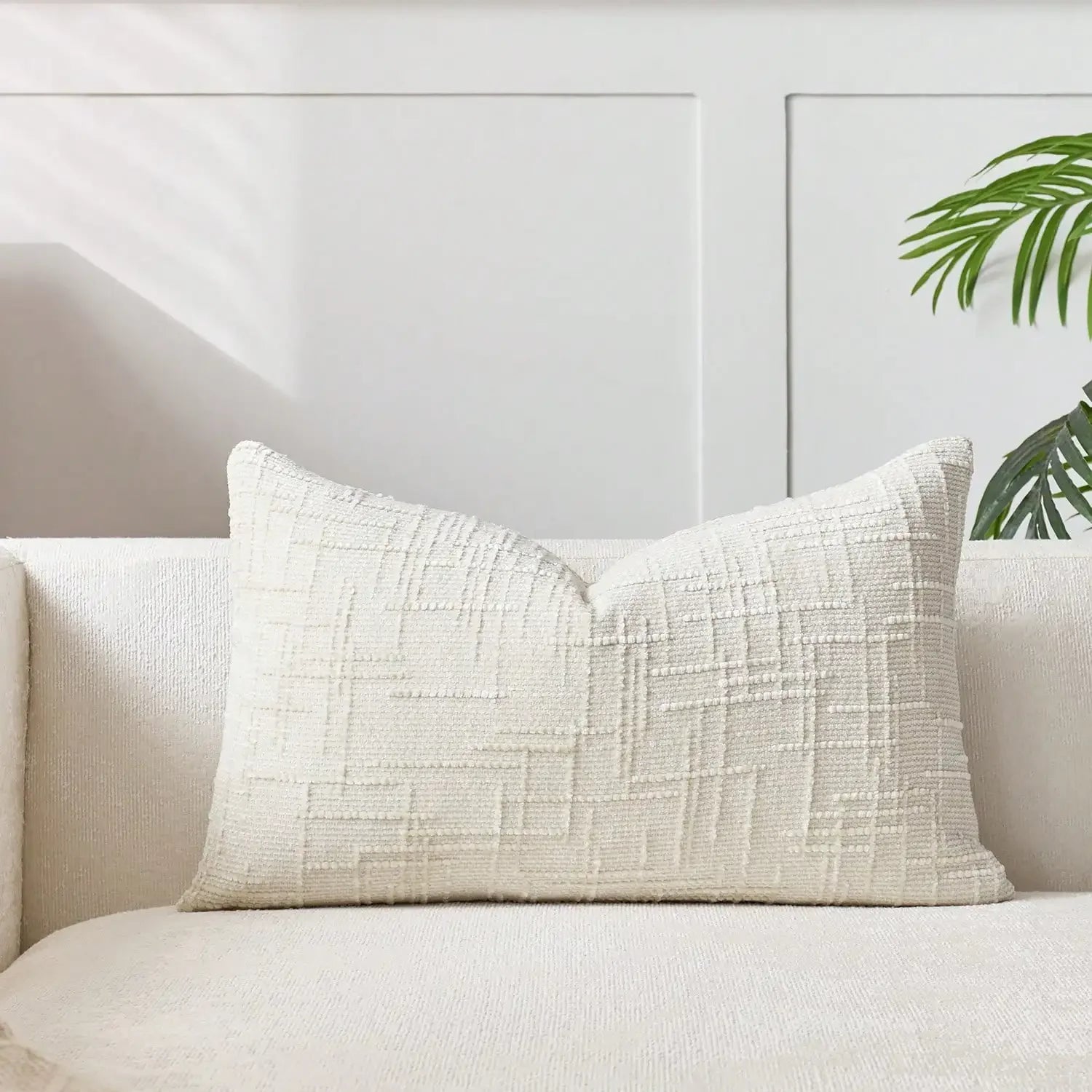 1pcs Khaiki Chenille Cushion Cover 30x50CM Striped Geometric Throw Pillow Cover Decor Home Cushion for Sofa Bed Pillowcase
