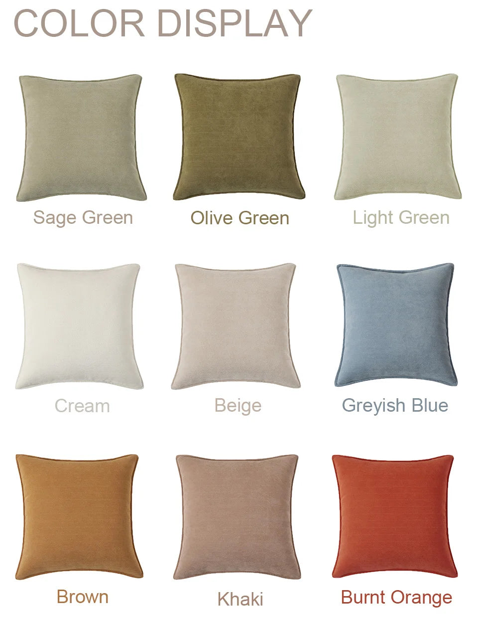 MACT Decorative Pillow Covers Soft Chenille Couch Throw Pillow Cushion Covers with Elegant Design for Sofa Bedroom Living Room