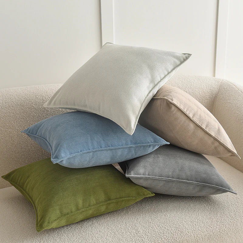MACT Decorative Pillow Covers Soft Chenille Couch Throw Pillow Cushion Covers with Elegant Design for Sofa Bedroom Living Room