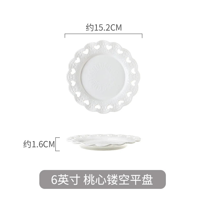 Nordic Salad Plate Golden Inlay Dinner Dish Marble Pattern Steak Plates Home Hotel Ceramic Food Dishes Tray Drop Shipping