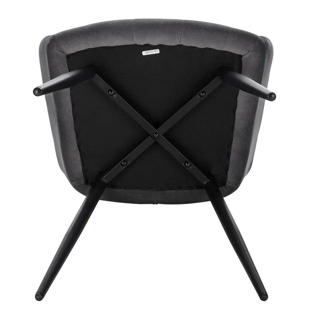 1PC Dining Chair Steel Legs Tub Chair Armchair Backrest Leisure Counter Lounge Living Room Chair Restaurant Kitchen Furniture