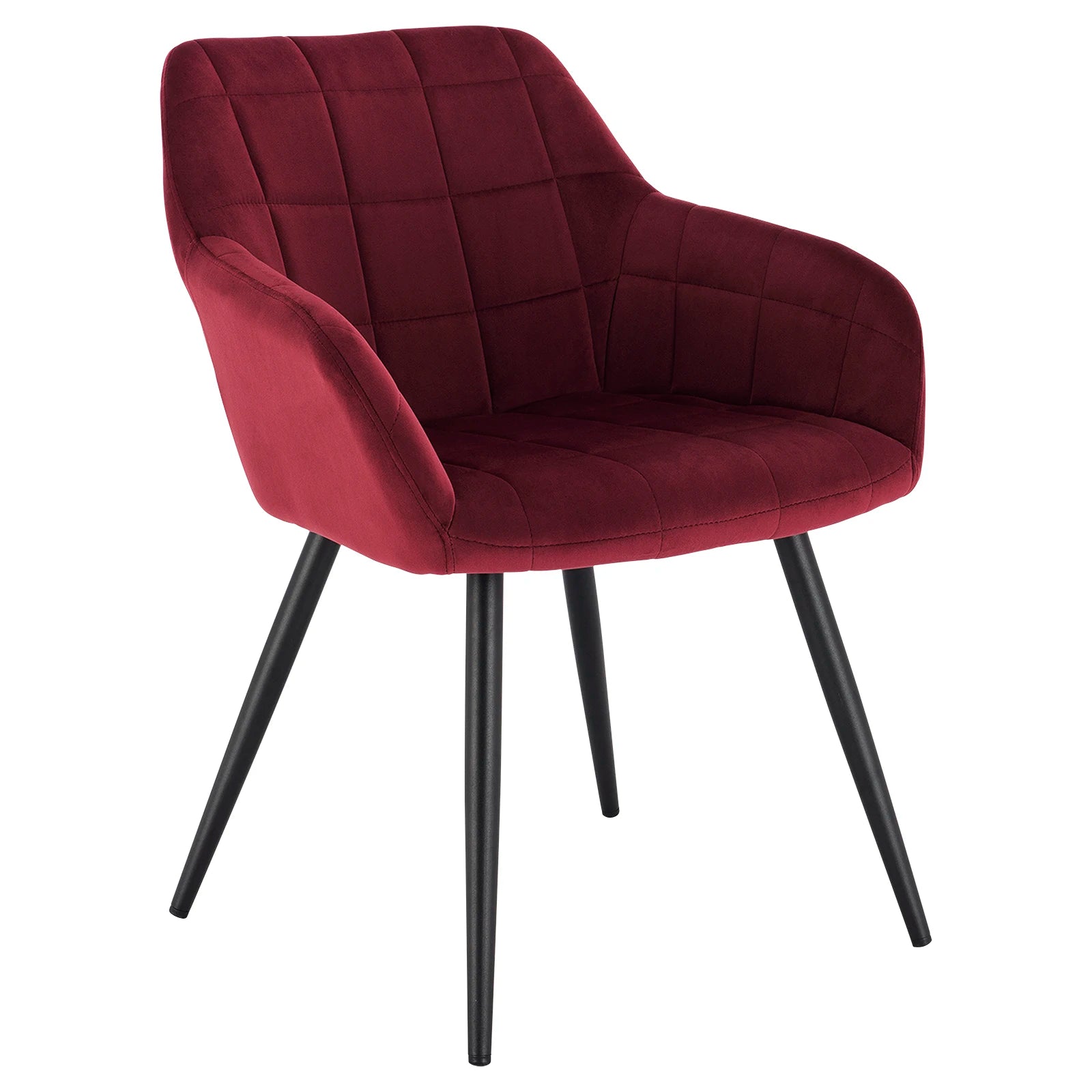 1PC Dining Chair Steel Legs Tub Chair Armchair Backrest Leisure Counter Lounge Living Room Chair Restaurant Kitchen Furniture