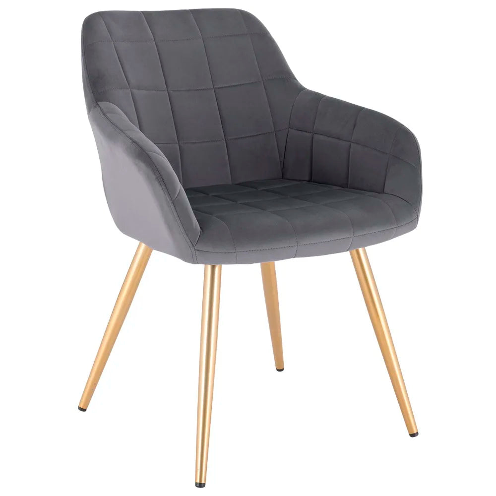 1PC Dining Chair Steel Legs Tub Chair Armchair Backrest Leisure Counter Lounge Living Room Chair Restaurant Kitchen Furniture