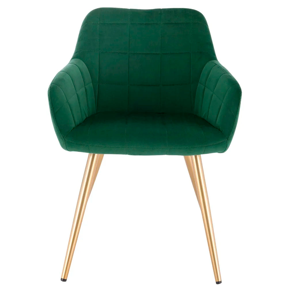 1PC Dining Chair Steel Legs Tub Chair Armchair Backrest Leisure Counter Lounge Living Room Chair Restaurant Kitchen Furniture